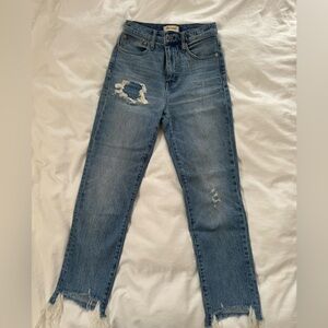 Madewell Classic Straight Jean- distressed size 24